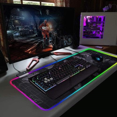 GMS-X5 RGB Light Gaming Mouse Pad Keyboard Mat USB Foldable Non-Slip with Smooth Waterproof Surface - 80 x 30 cm - Toytexx GMS-X5 RGB Light Gaming Mouse Pad Keyboard Mat USB Foldable Non-Slip with Smooth Waterproof Surface - 80 x 30 cm - Toytexx